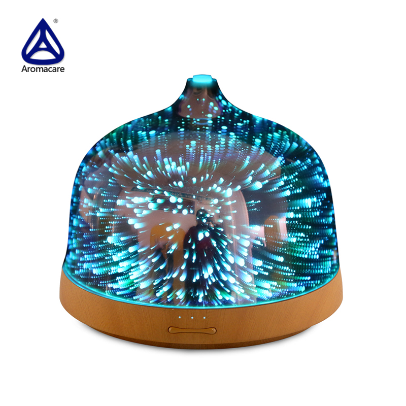 3D Glass Air Humidifier Aroma Essential Oil Diffuser