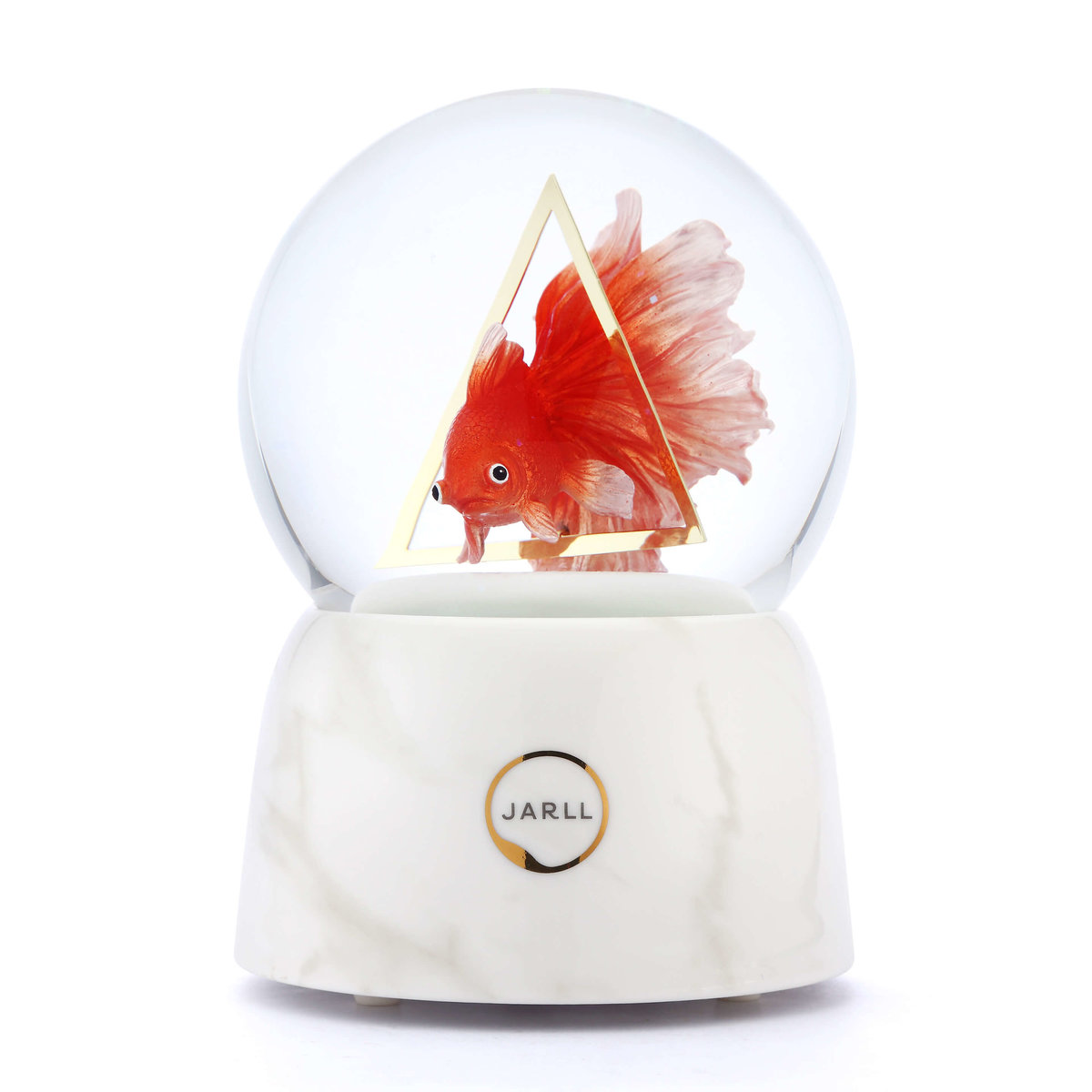 100mm Gold fish 3D muscial water globe with rotation