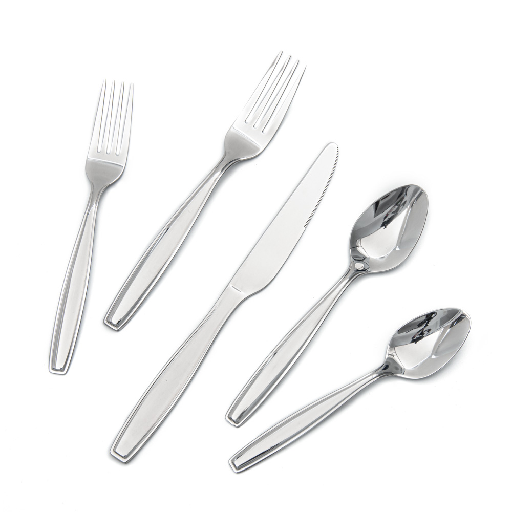 Stainless steel simple fashion flatware set family restaurant wedding promotion set