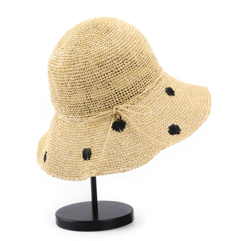 Foldable Raffia Straw Hat Natural Raffia Hat With Crochet
