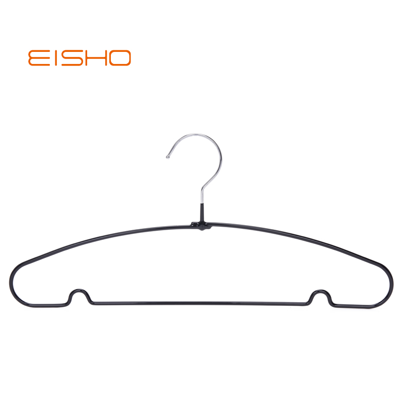Black PVC Coating Wire Coat Hanger