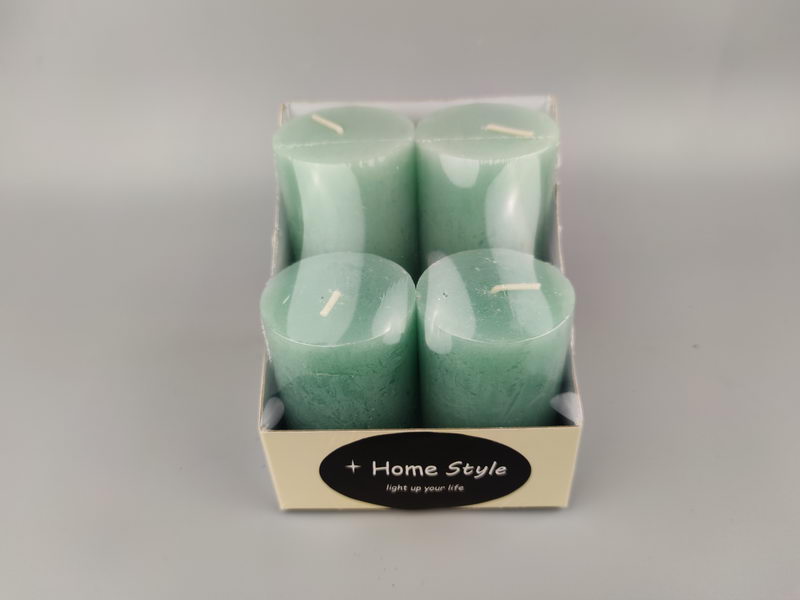 set of 4 rustic candles