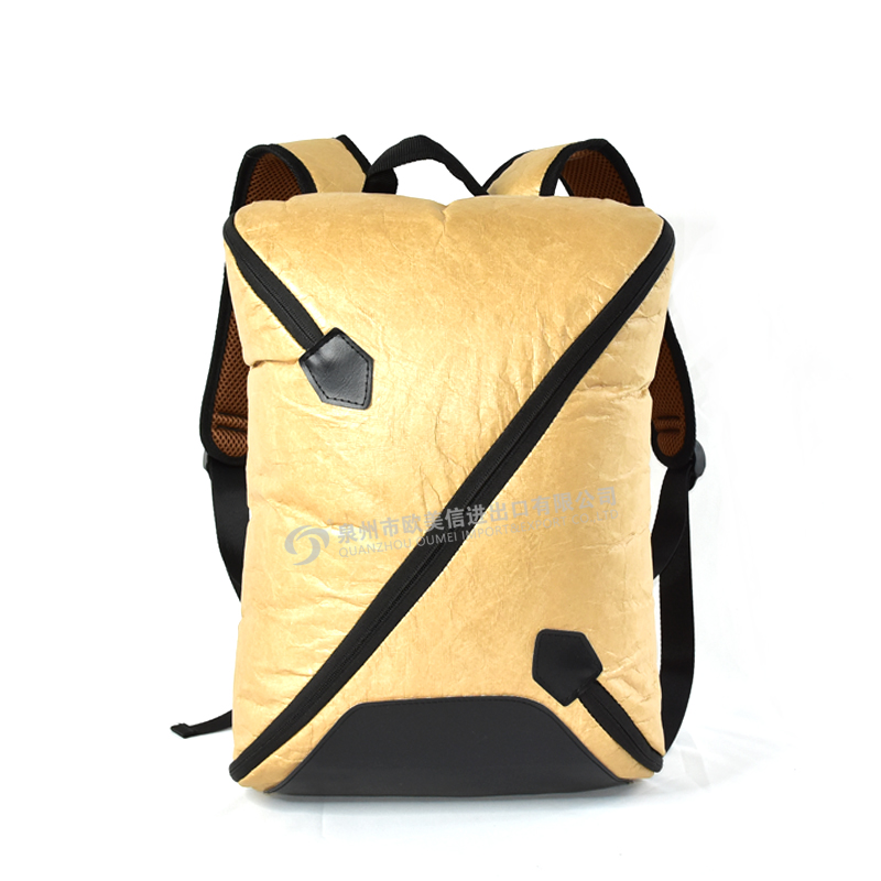 Foldable Eco-friend Tyvek Paper Backpack waterproof lightweight dupont daypack, Washable and recyclable paper bag