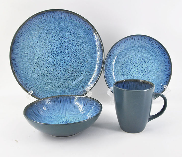 Reactive glaze stoneware dinnerware set ceramic dinner set fancy tableware