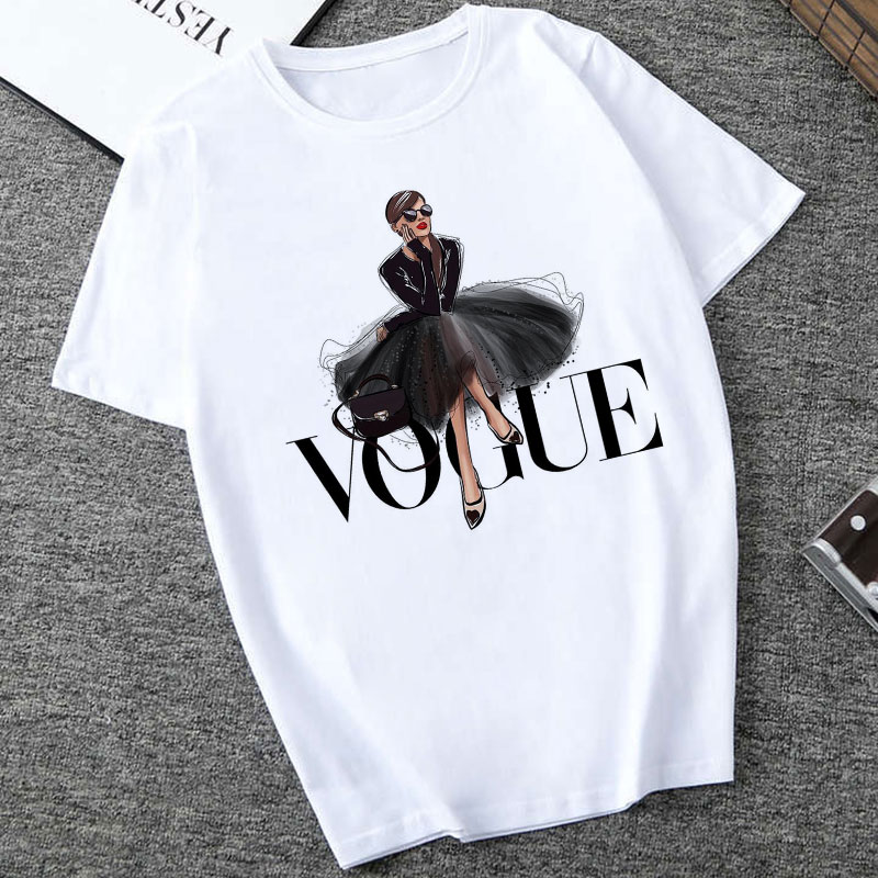 new trend fashion wear classic white tshirt 100% cotton printing on clothes ladies tee shirts tshirt female cloths