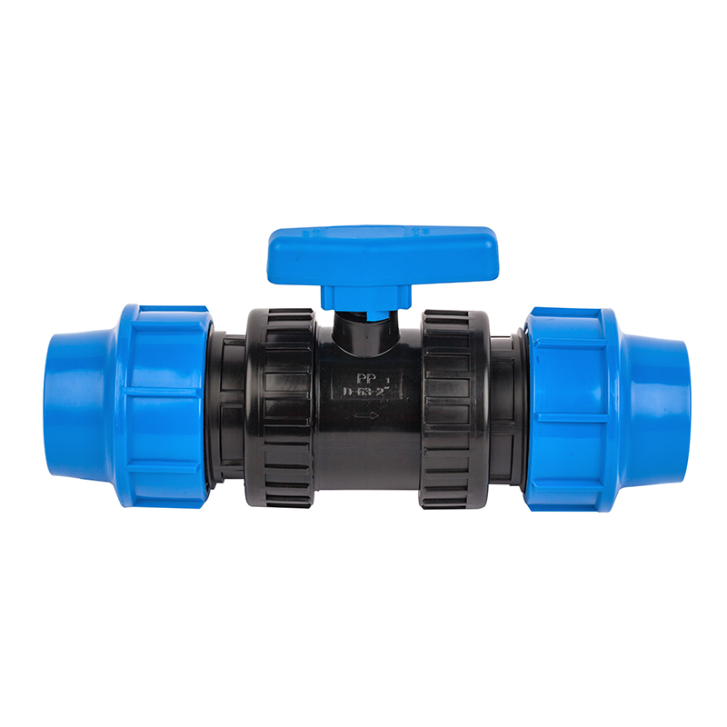 PP Fitting Compression Fittings Compression Ball Valve Fitting PP True Union Valve