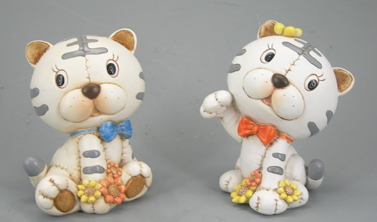 5" cartoon tiger decorS/2