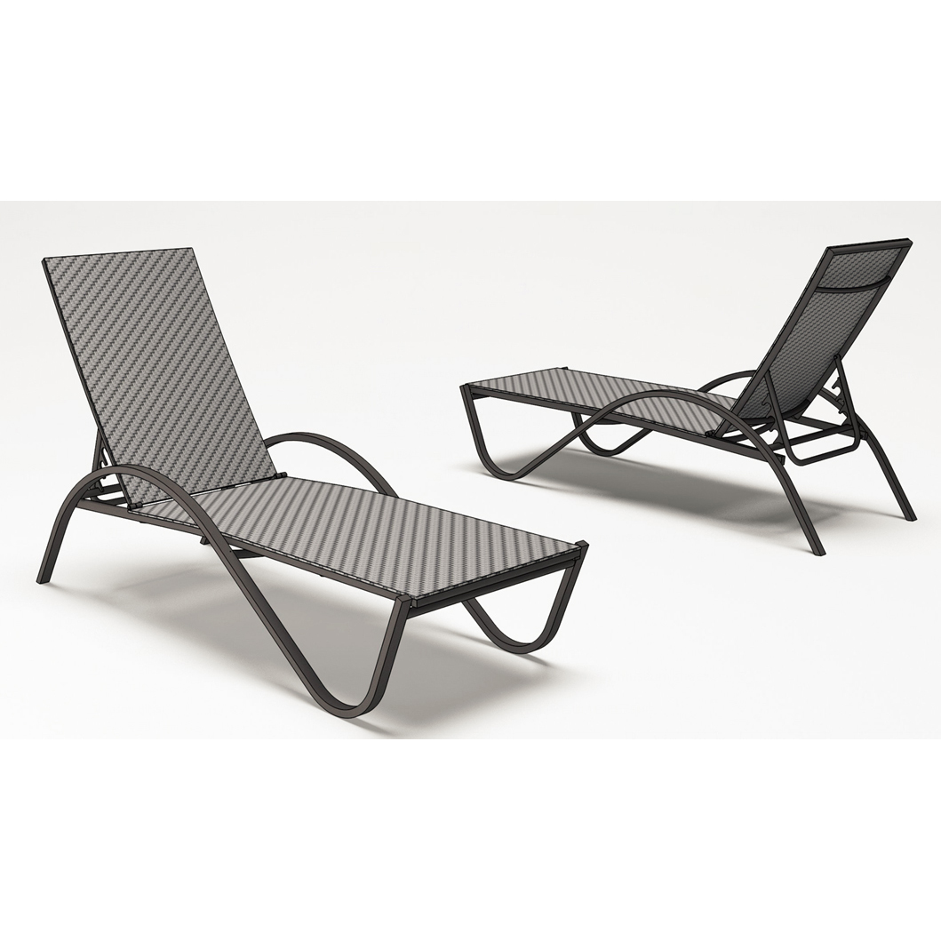 Steel wicker stacking lounge