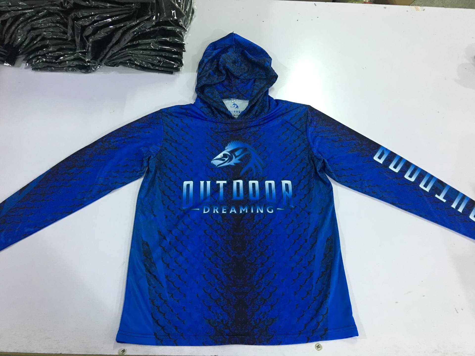Custom UPF Quick Dry Fashion Hoodies Long Sleeve Fishing Shirt
