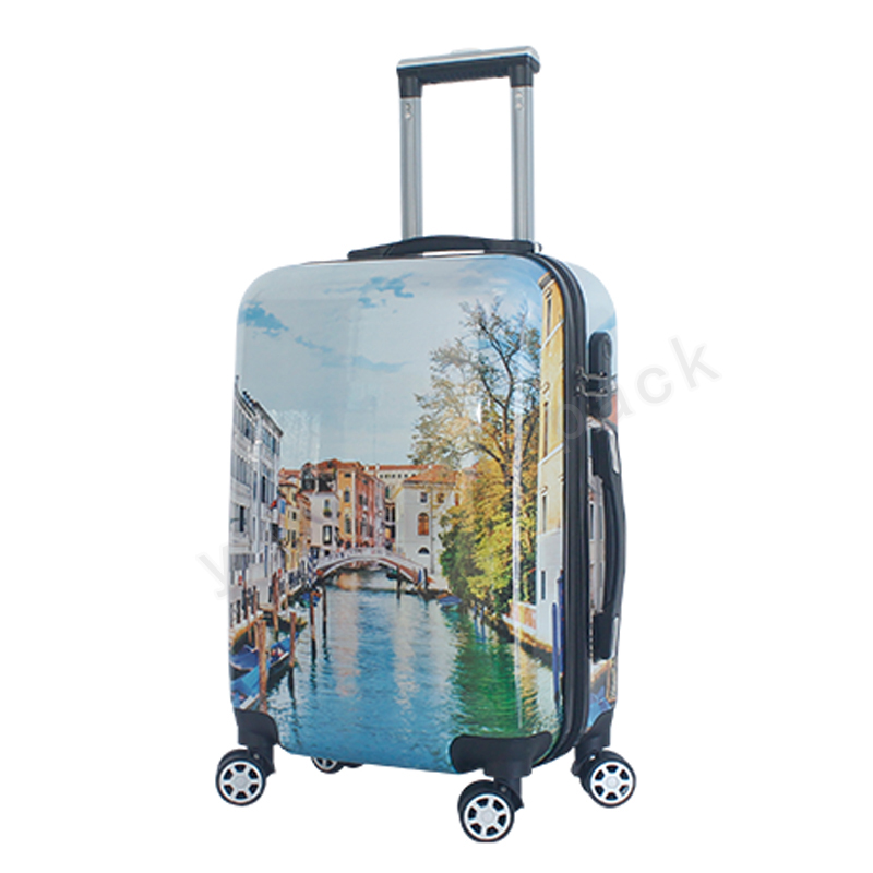 Fashionable pattern zipper suitcase