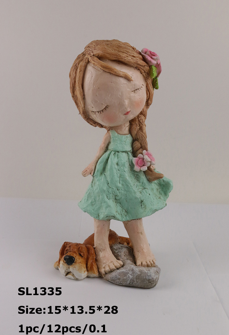 Resin decorations - garden series-Girl