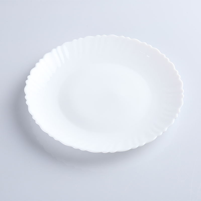 Opal porcelain glass plate