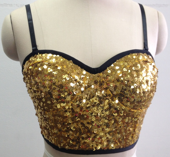 Sequin bustier with elastic straps - -dancewear/show/costume