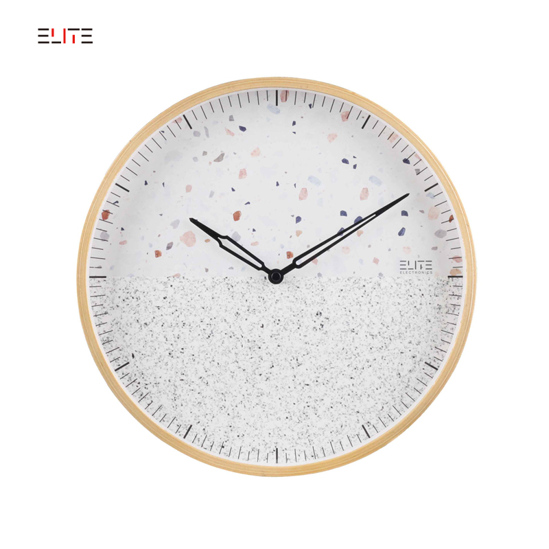 Plywood quartz wall clock
