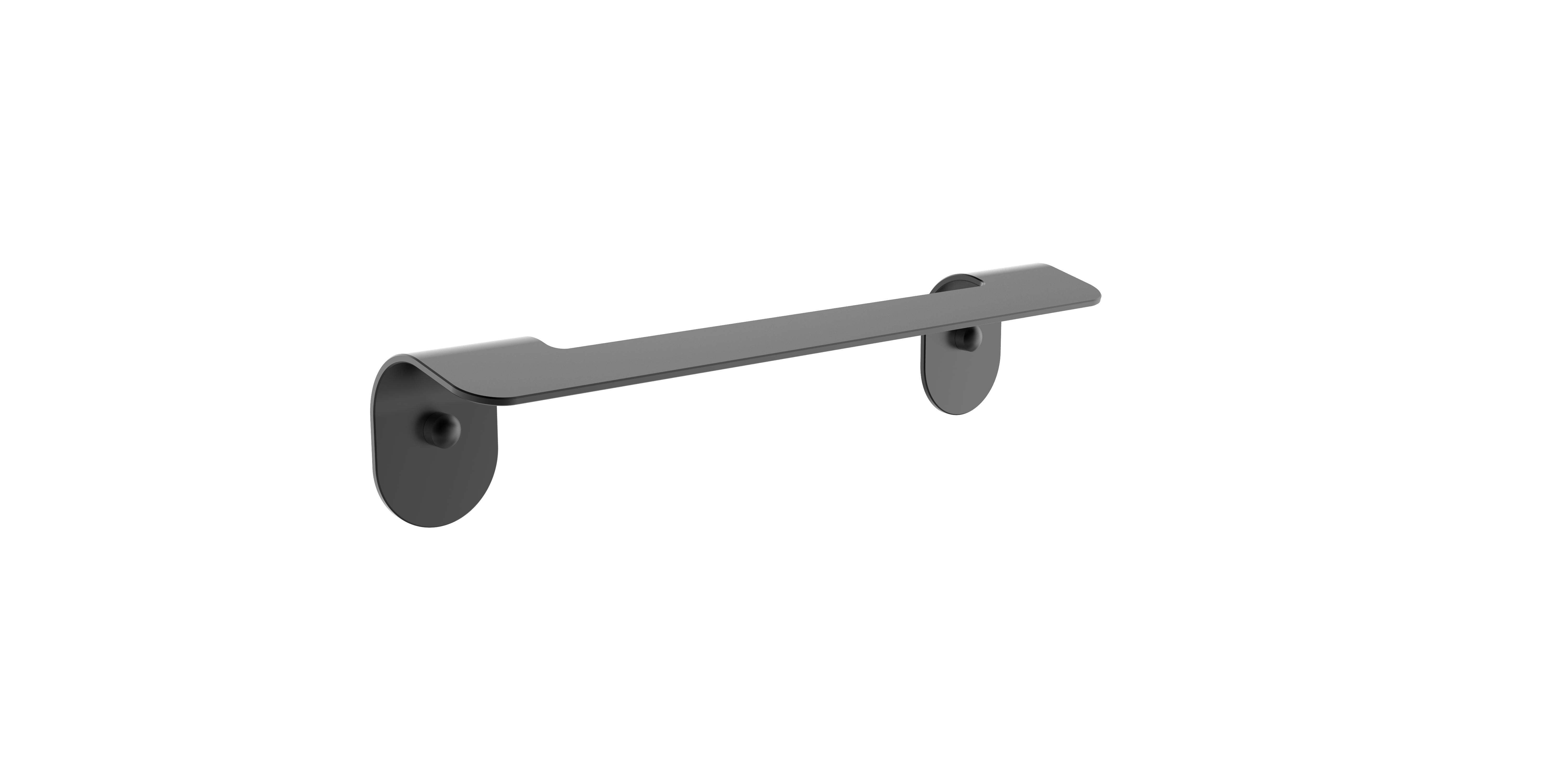 Aluminum matt black towel ring