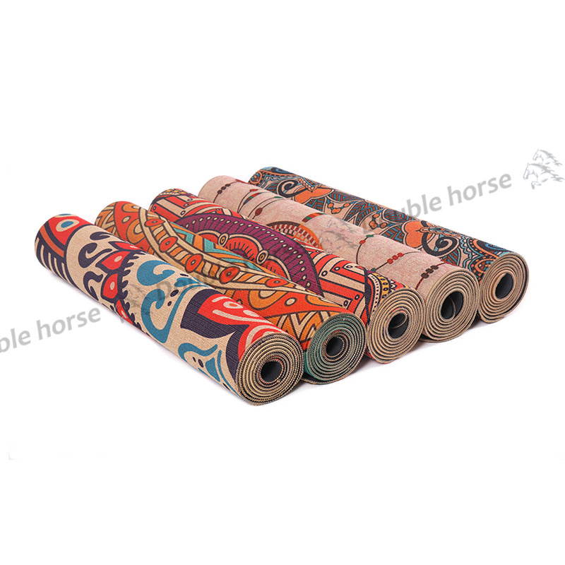 Jute rubber yoga mat