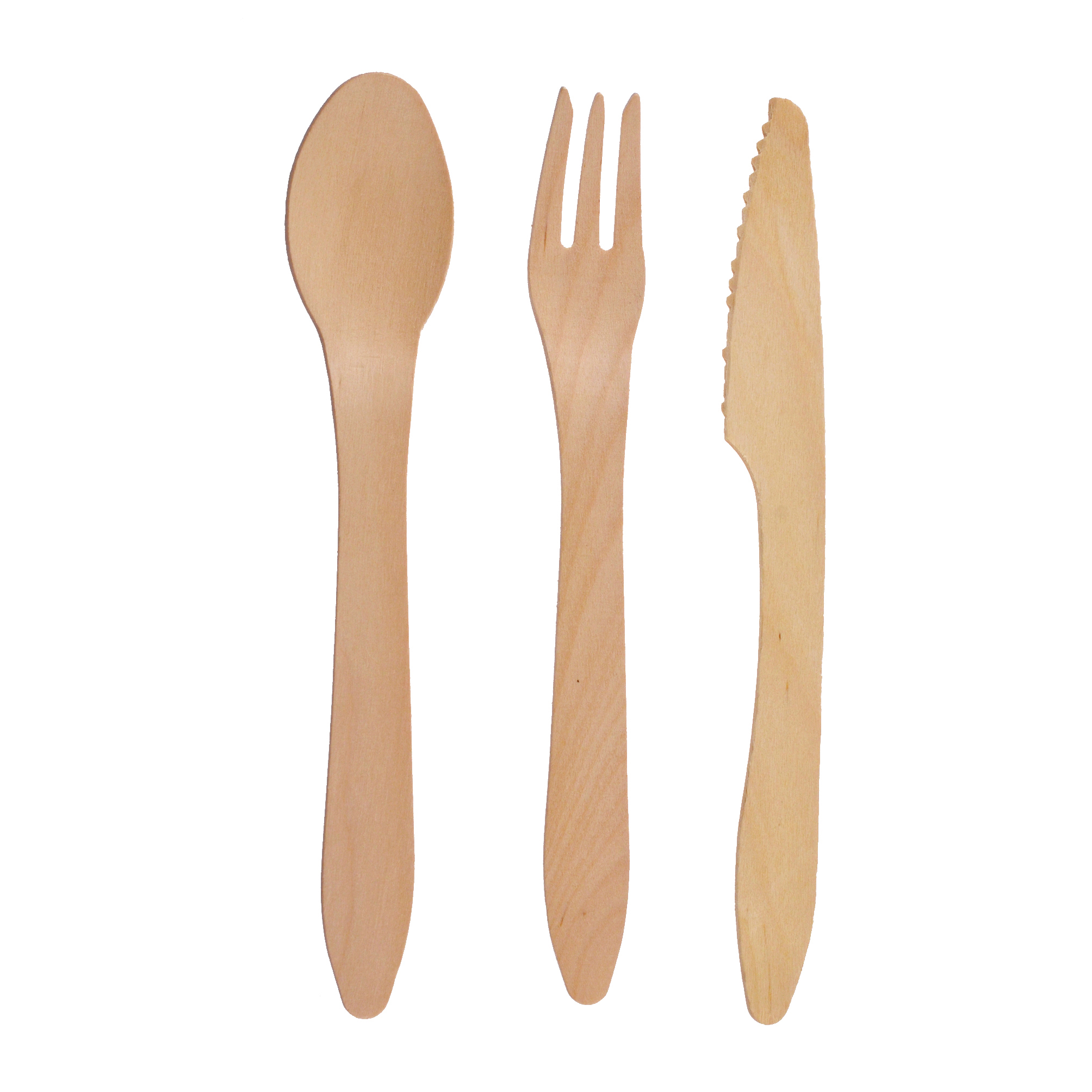 Disposable wooden cutlery