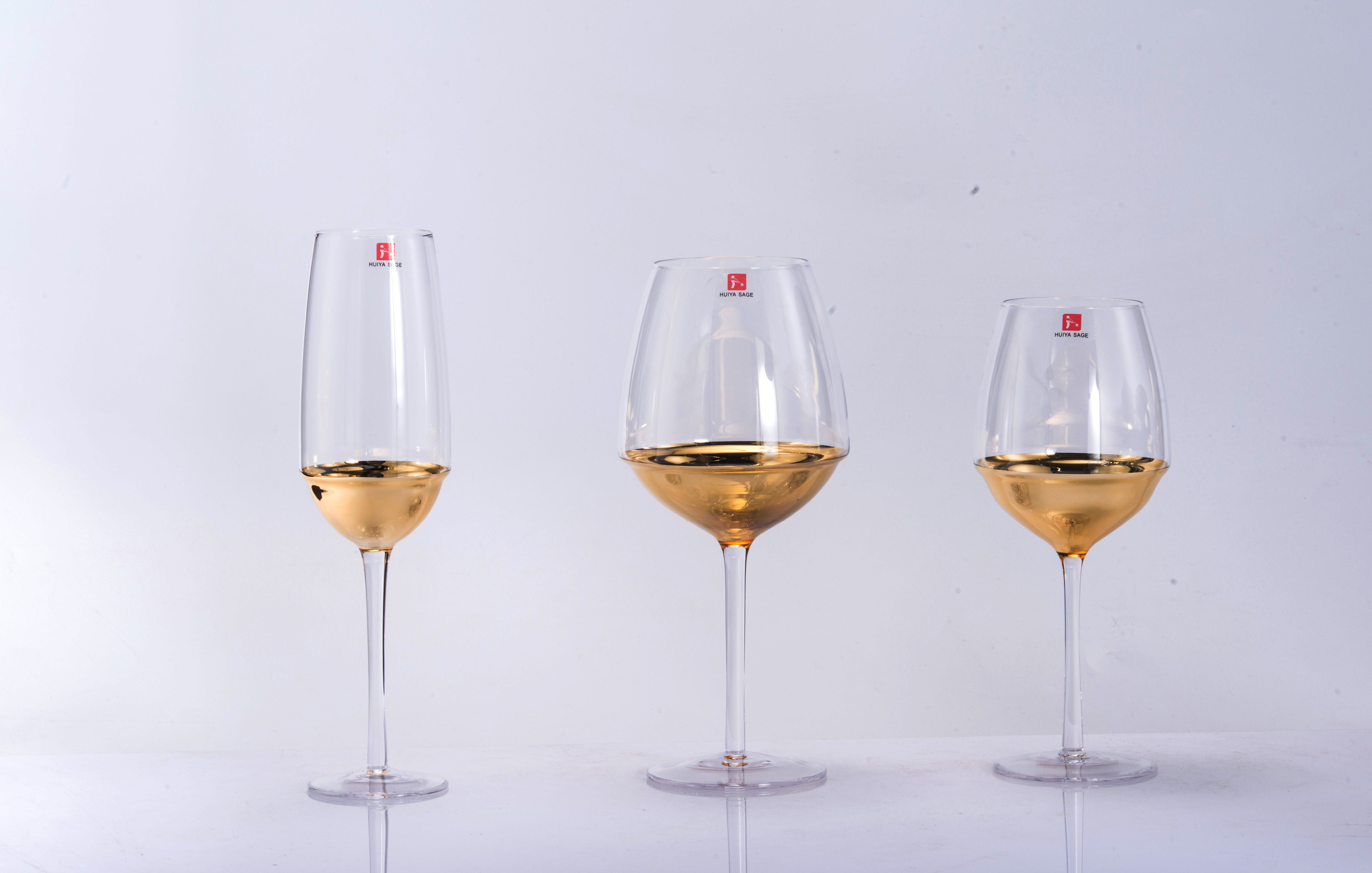 Gold plated wine glasses