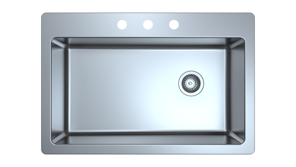 Stainless Steel Drop-in Single Bowl sink, R20