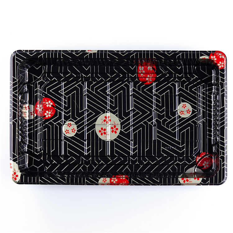 SAMMA-1107 Clear Lid Disposable Plastic Takeout Sushi Box