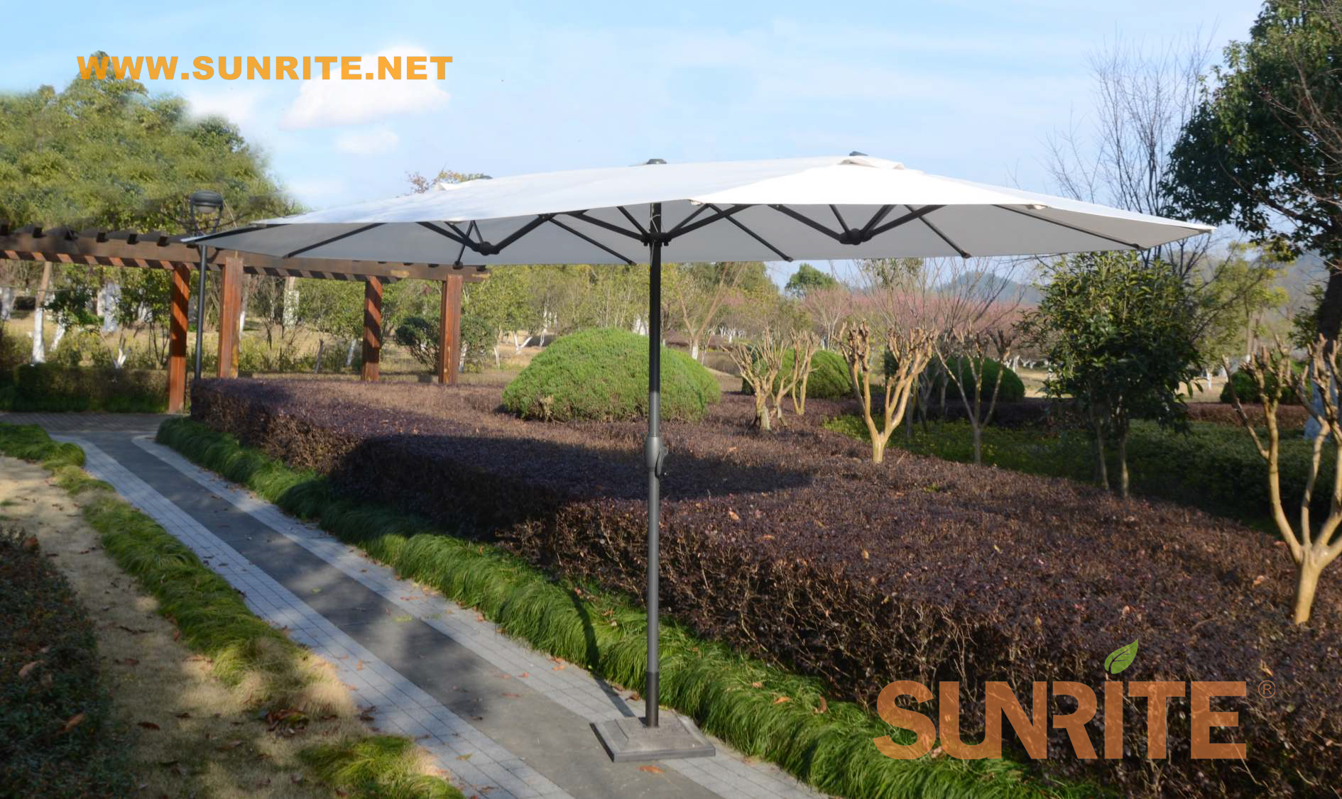 Rectangular Twin Market Umbrella