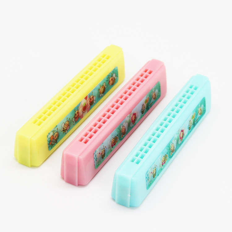 16 hole flash plastic cover toy harmonica