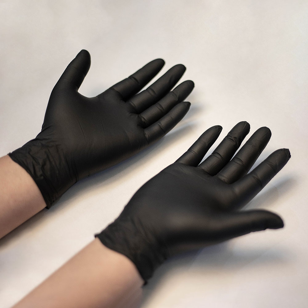 Disposable Examination Black Nitrile Gloves