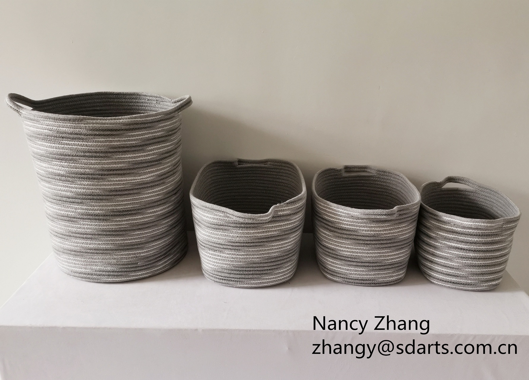 Rope storage basket