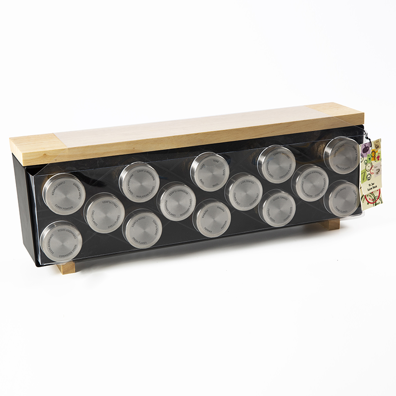 14 jar spice rack set