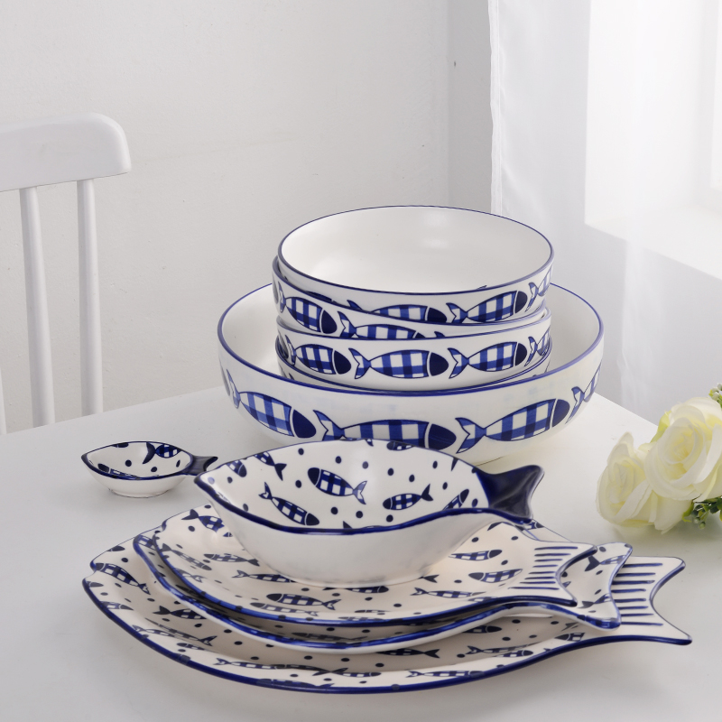 5-piece Serving set- one large bowl 11.25"/ 4 small bowls 7.8"