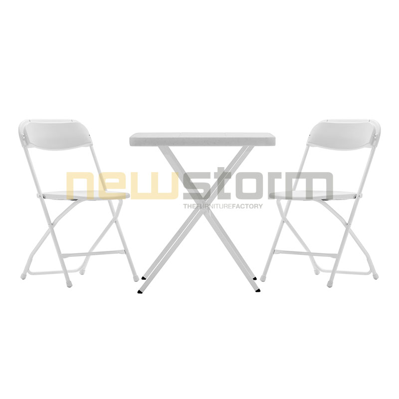 Aruba Set(2.25FT coffee table and injection folding chair set)
