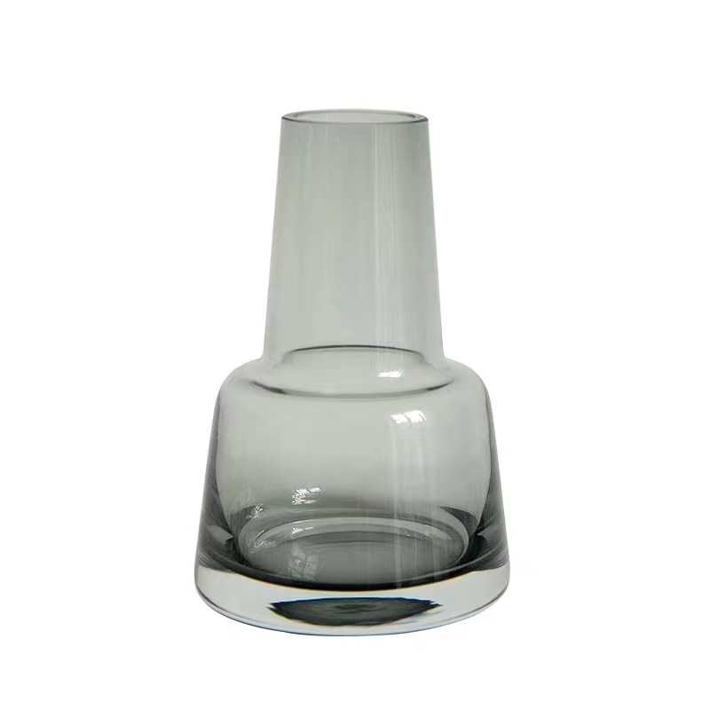 Conical glass vase ornaments small transparent simple Nordic living room dining room aquatic new