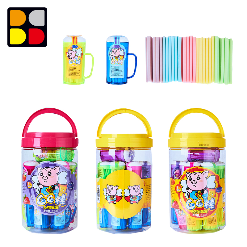 Mixed fruit flavors cc stick candy in cup