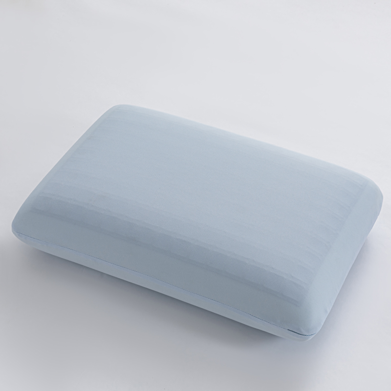 blue check cool gel foam pillow
