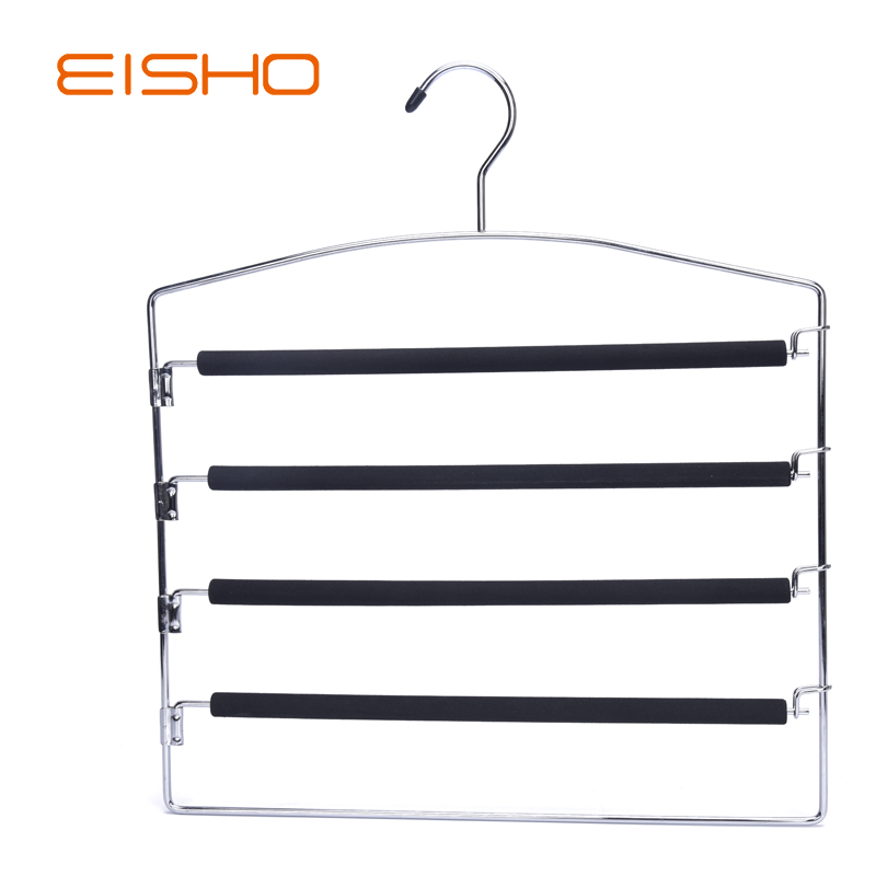 Chrome plated & black foam tube multi-layer towel hanger