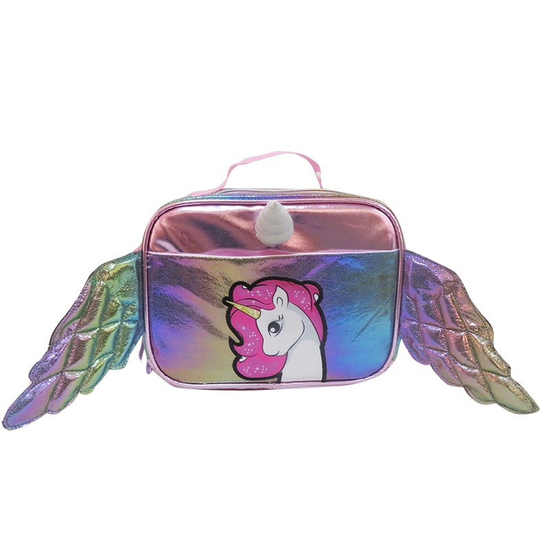 Unicorn With 3D Wing School Lunch Bag