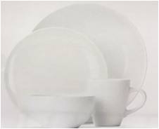 16pcs White Dinner Set Porcelain Round