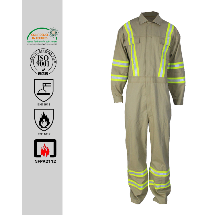 Flame retardant reflective coveralls