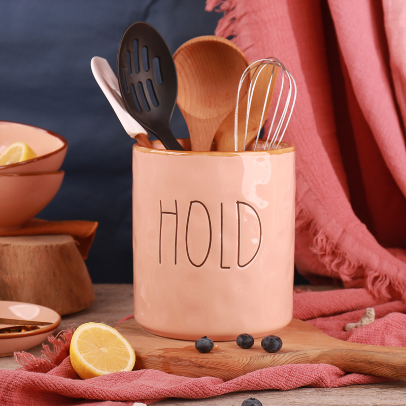 Ceramics storage jar utensil holder kitchen tool holder