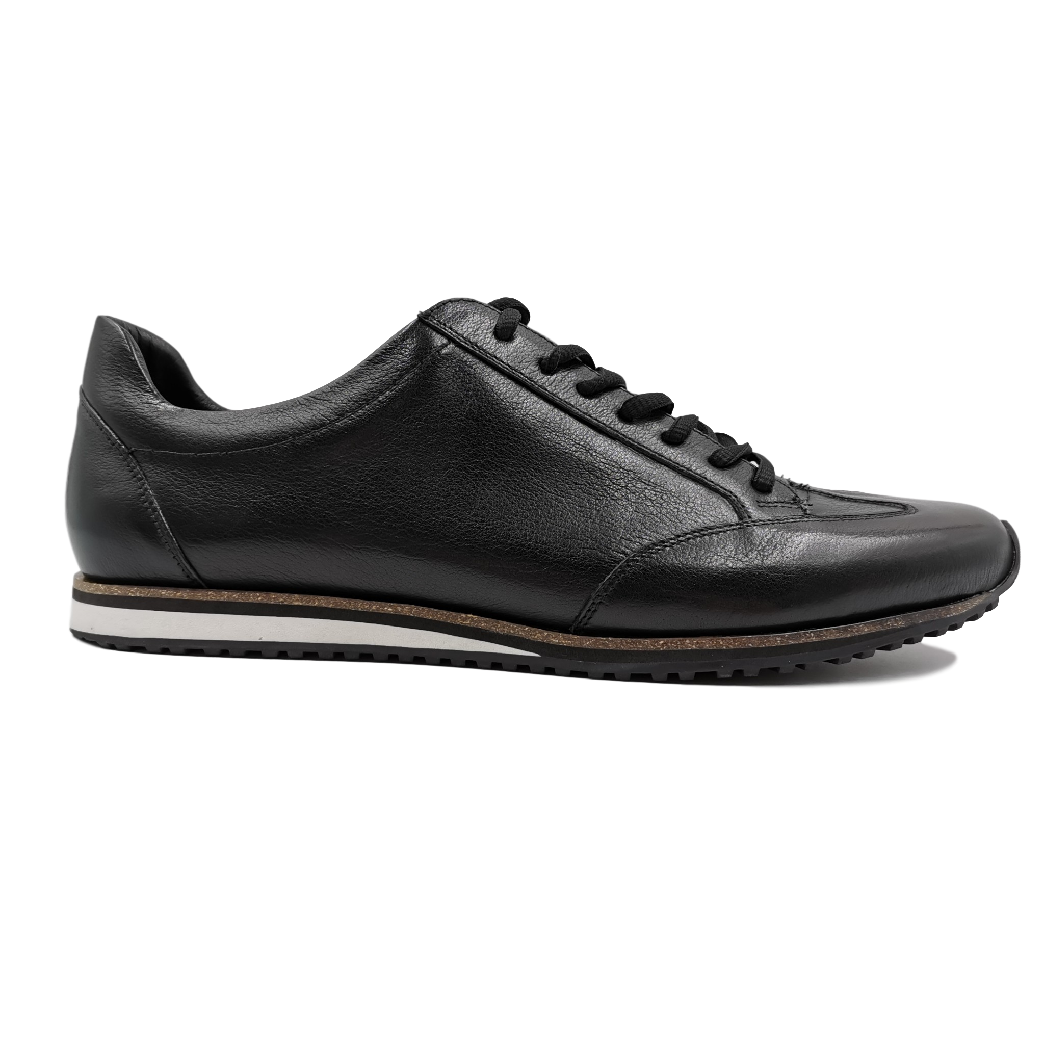 New leather men lace up casual sneaker shoe