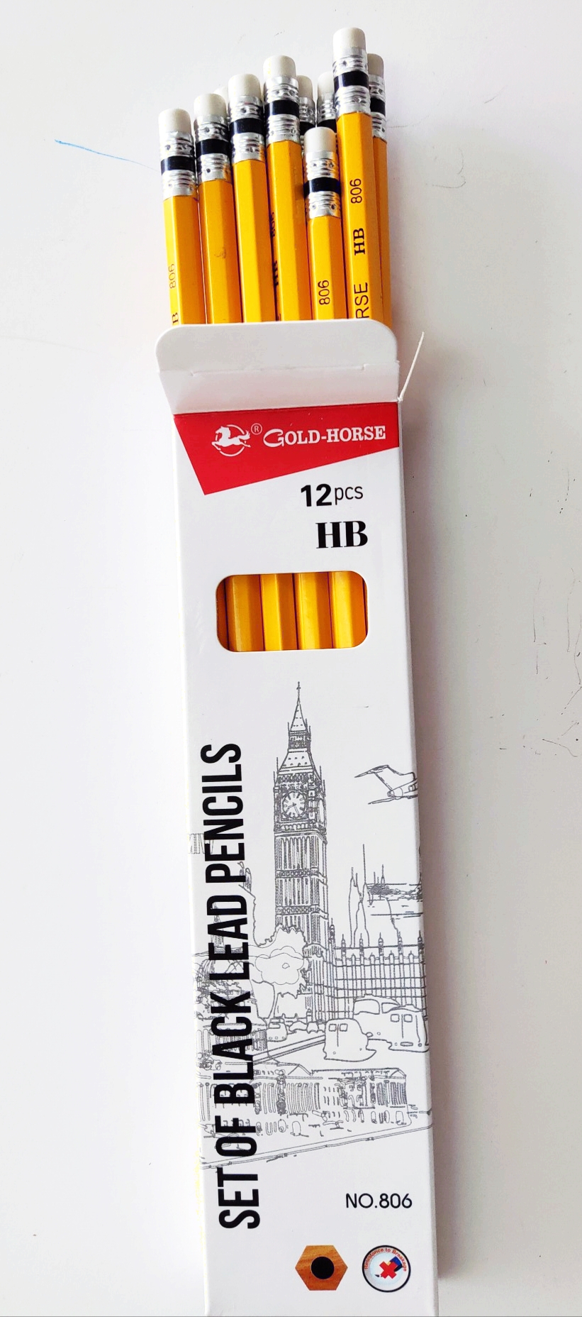HB pencil with eraser