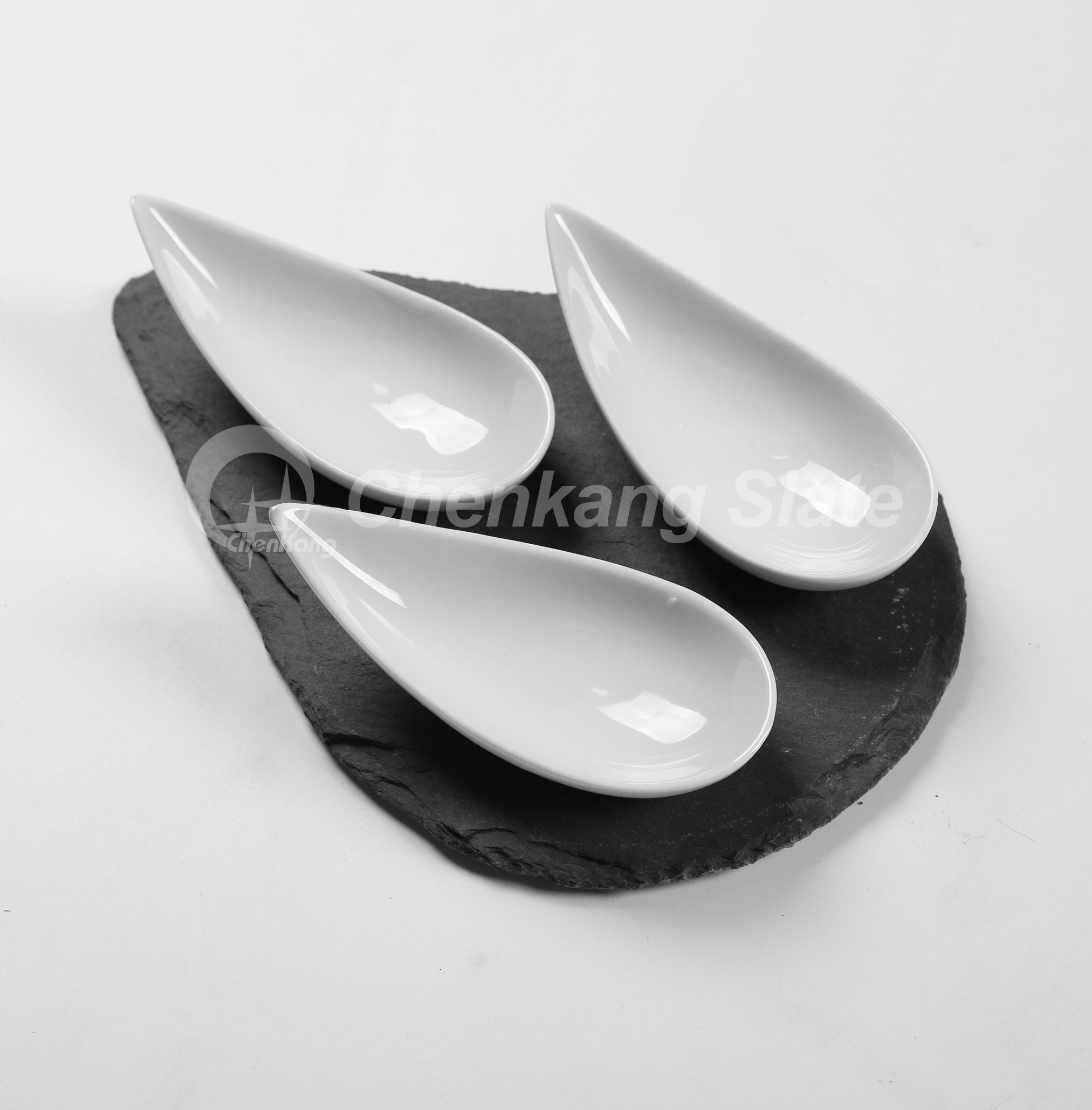 Set Of 4, Slate Appetizer Set