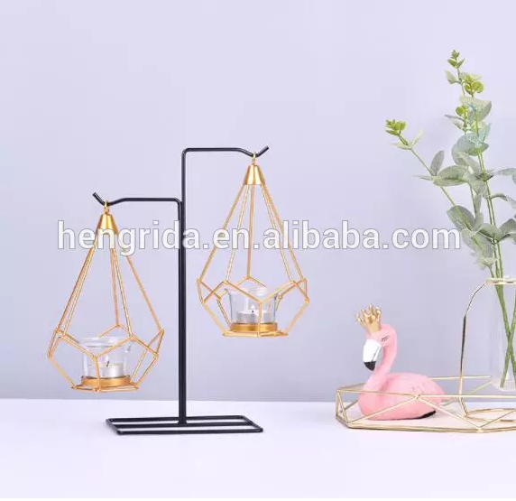Nordic light luxury iron candlestick candle holder