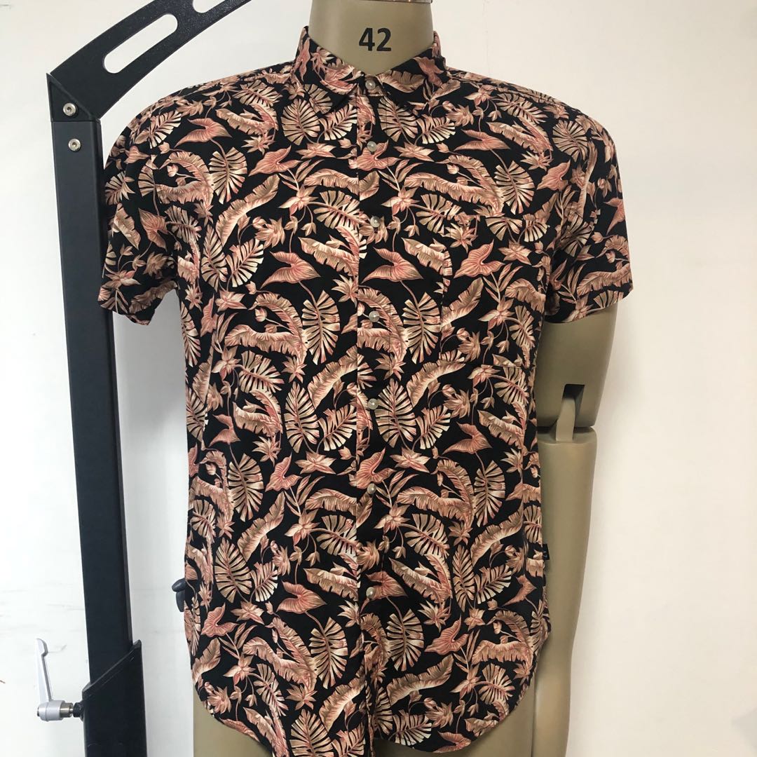 100%cotton men's print shirt