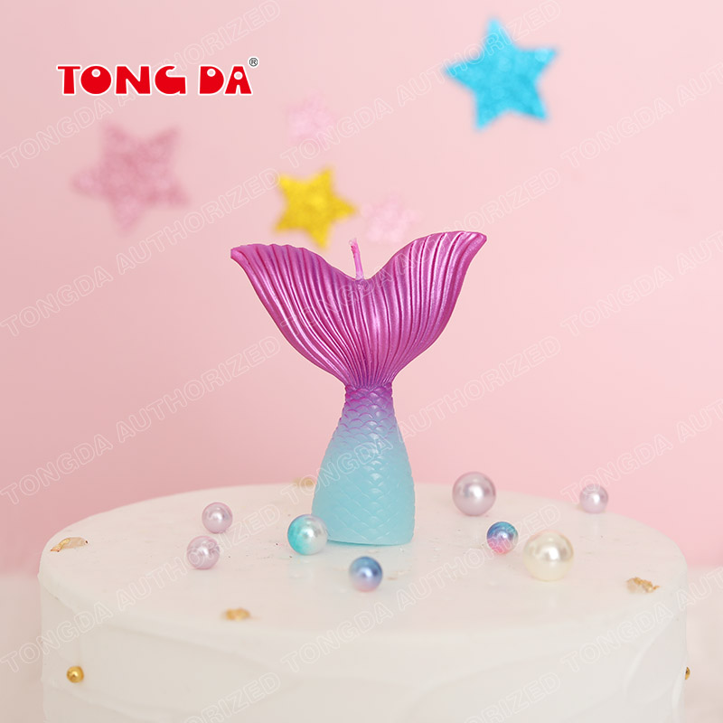 Birthday candles cute cartoon mermaid smokeless cake decorations creative cartoon candle party supplies