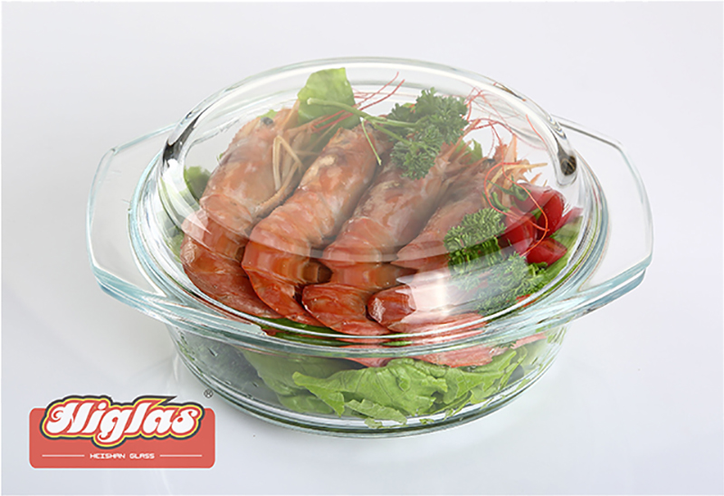 0.7l/1.0l/1.5l/2.0l/2.5l/3.0l Round Borosilicate Glass Casserole With Lid