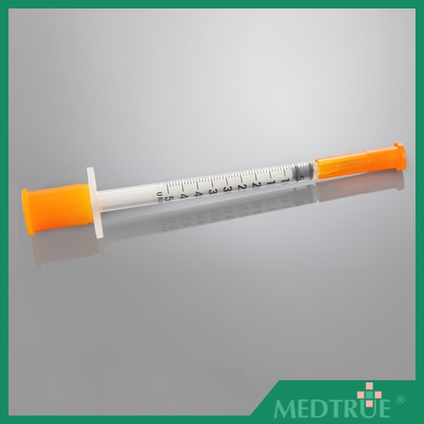 Cheap Price 1ML Insulin Disposable Syringe with Fixed Needle With CE&ISO Certification