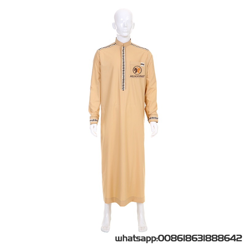 Men Long Sleeve New Style Qatari Thobe