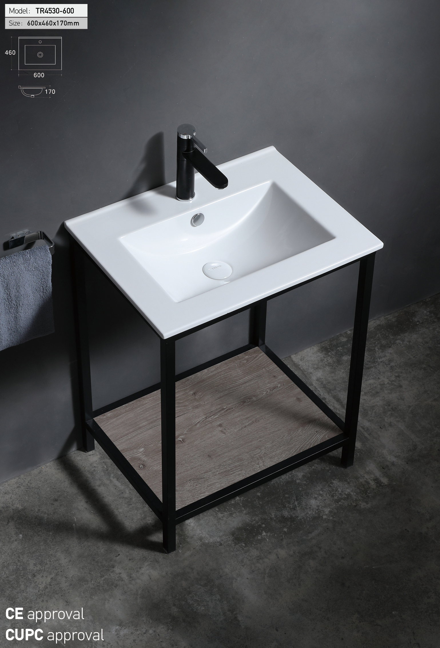 ceramic thin-edge basin(UP4530-600)