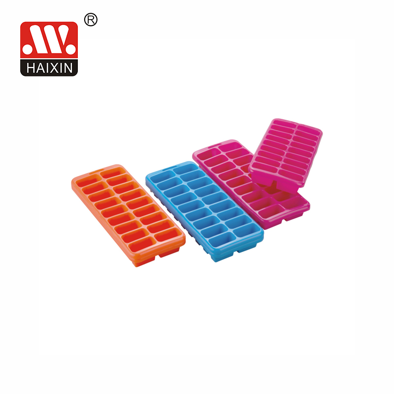 Haixing easy release white orange blue ice cube tray,